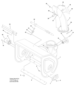 Auger Housing And Chute Group - 28", 30" And 32" Diagram and Parts List for 1695321-ST1028S 2007 Briggs and Stratton Snow Blower